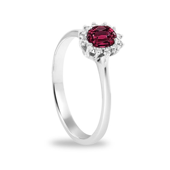 Ring Lux Gioielli Woman in White Gold Rubino ANLK03030RU;045;BI - ANLK03030RU;045;BI